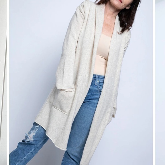 Free People Sweaters - Souchi 100% Cashmere Stella pocket Cardigan sweater Handloomed